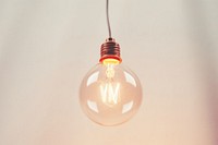 Tungsten light chandelier lightbulb lamp. 