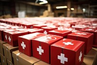 Relief boxes container medicine hospital. AI generated Image by rawpixel.
