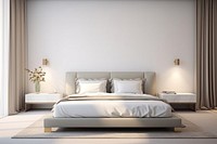 Whiteframed bed furniture bedroom pillow. 