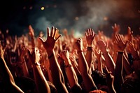 Concert crowd hand illuminated. AI generated Image by rawpixel.