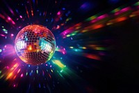 Colorful disco mirror ball nightclub sphere light. 