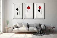 Abstract minimalist hand pain wall furniture painting. 