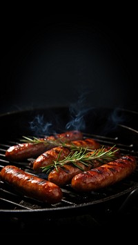 Grilled sausages grilling cooking food. AI generated Image by rawpixel.
