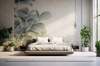 Bedroom plant furniture cushion. 