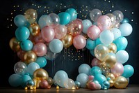 Balloon decoration birthday glowing. AI generated Image by rawpixel.
