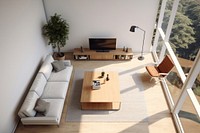 Interior modern living room architecture furniture building.