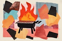 Barbecue art grilling paper. AI generated Image by rawpixel.