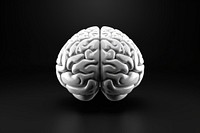 Icon brain black black background monochrome. 