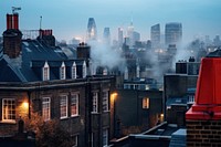 Houses across the city of london architecture cityscape building. AI generated Image by rawpixel.