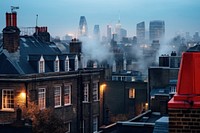 Houses across the city of london architecture cityscape building. 