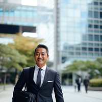 photo of 50 years old Japanese businessman. AI generated Image by rawpixel. 