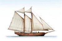 Watercraft schooner sailboat vehicle. AI generated Image by rawpixel.