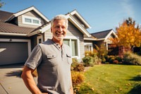 Smiling man standing portrait adult. 