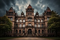 Old university building architecture house city. AI generated Image by rawpixel.