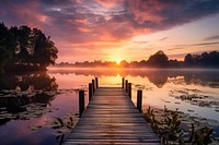 Lake landscape outdoors horizon. 