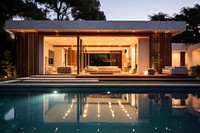 Modern home architecture outdoors building. AI generated Image by rawpixel.