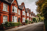 Red brick houses architecture building neighbourhood. 