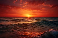 Sunset over indian ocean landscape outdoors horizon. AI generated Image by rawpixel.