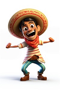 Sombrero cartoon representation happiness. AI generated Image by rawpixel.