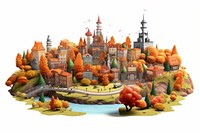 Autumn city architecture building. AI generated Image by rawpixel.