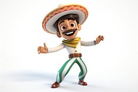 Sombrero cartoon toy white background. AI generated Image by rawpixel.