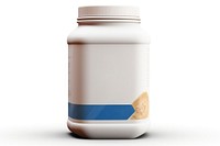 Whey Protein Package bottle white background astragalus. AI generated Image by rawpixel.
