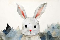 Cute rabit painting animal mammal. AI generated Image by rawpixel.