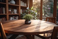 Table wood furniture hardwood. AI generated Image by rawpixel.