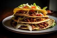 Taco tortilla plate food. 