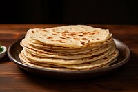 Tortilla pancake bread plate. 