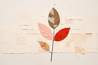 Leaf painting plant paper. 