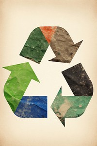 Recycle symbol paper art. 