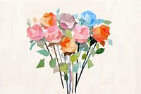 Rose bouquet painting flower plant. AI generated Image by rawpixel.