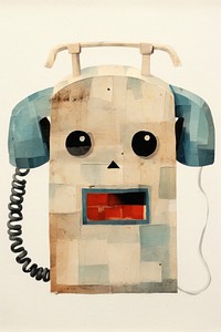 Telephone anthropomorphic electronics technology. AI generated Image by rawpixel.
