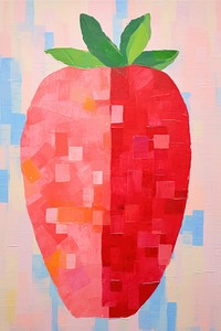 Strawberry strawberry art painting. 