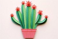 Cactus potted plant craft representation creativity. 