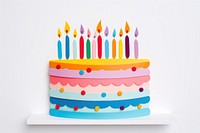 Happy birthday cake dessert food anniversary. AI generated Image by rawpixel.