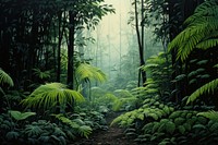 Tropical rain forest vegetation outdoors woodland. 