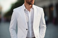 Suit blazer jacket shirt. 