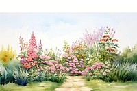 Flower garden landscape outdoors nature. 