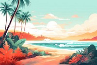 Summer trip outdoors landscape nature. AI generated Image by rawpixel.