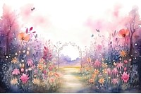 Flower painting outdoors nature. AI generated Image by rawpixel.