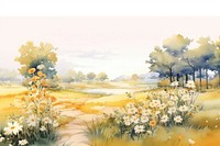 Flower field landscape grassland. AI generated Image by rawpixel.