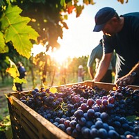 Harvesting Grapes with Italian Farmers. 