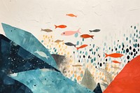 Fish art backgrounds painting. AI generated Image by rawpixel.