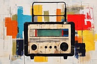 Radio art abstract painting. AI generated Image by rawpixel.