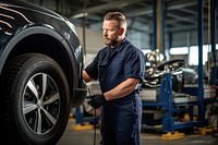 Maintenance tire workshop vehicle. 