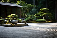 Gravel garden architecture outdoors backyard. 