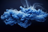 Abstract dark blue cloud smoke fragility ethereal. 