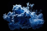 Abstract dark blue cloud nature smoke sky. 